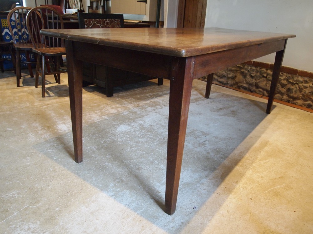 Table refectory dining farmhouse french Oak c1880 View IX