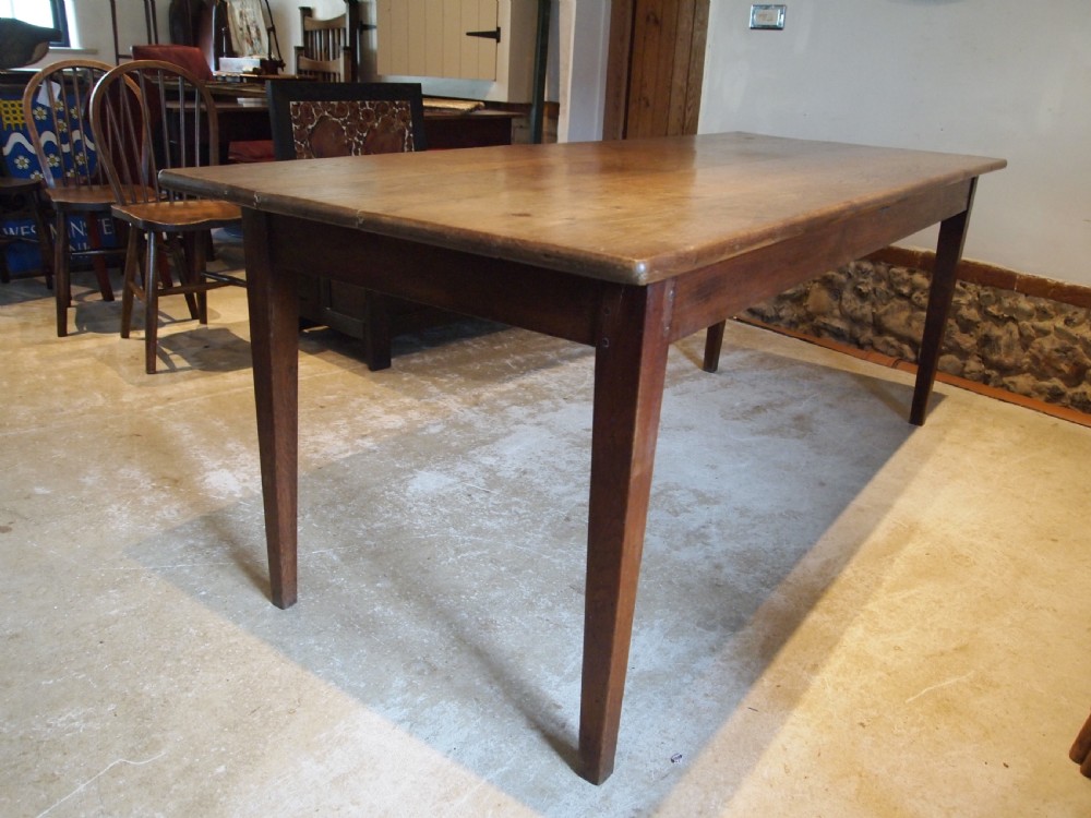 Table refectory dining farmhouse french Oak c1880 View XI