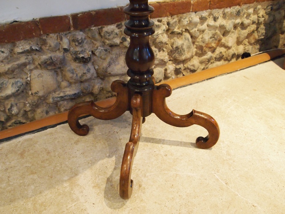 Table superb French Walnut side work lamp hall c1880 View V