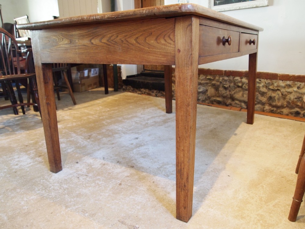 Table stunning Victorian Birch & Elm Refectory farmhouse c1880 View II