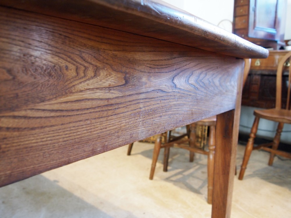 Table stunning Victorian Birch & Elm Refectory farmhouse c1880 View VI