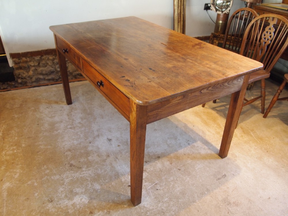 Table stunning Victorian Birch & Elm Refectory farmhouse c1880 View VIII