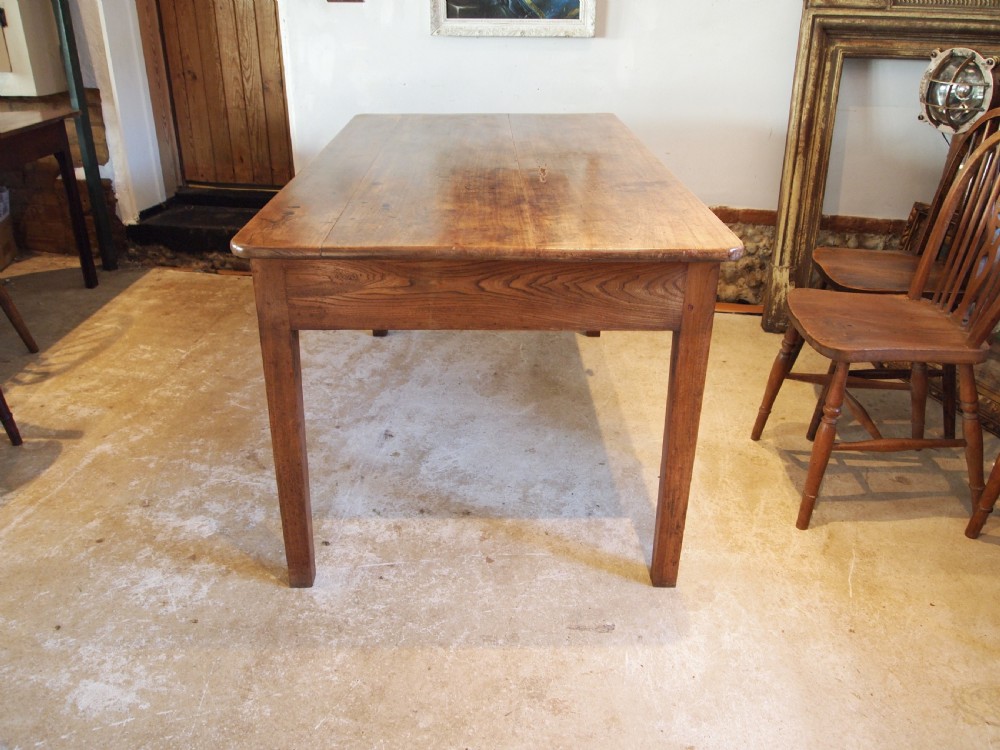 Table stunning Victorian Birch & Elm Refectory farmhouse c1880 View IX