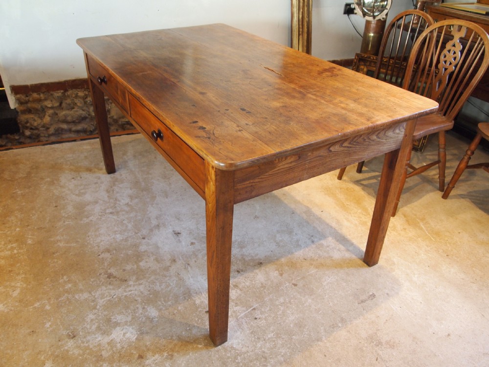 Table stunning Victorian Birch & Elm Refectory farmhouse c1880 View X