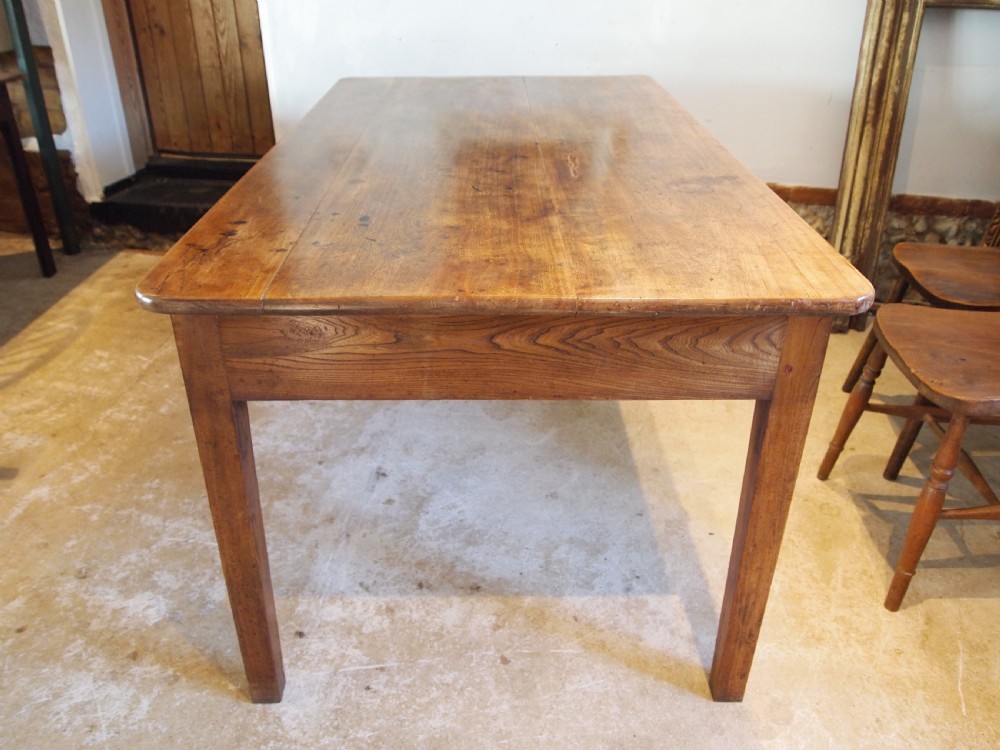 Table stunning Victorian Birch & Elm Refectory farmhouse c1880 View XI