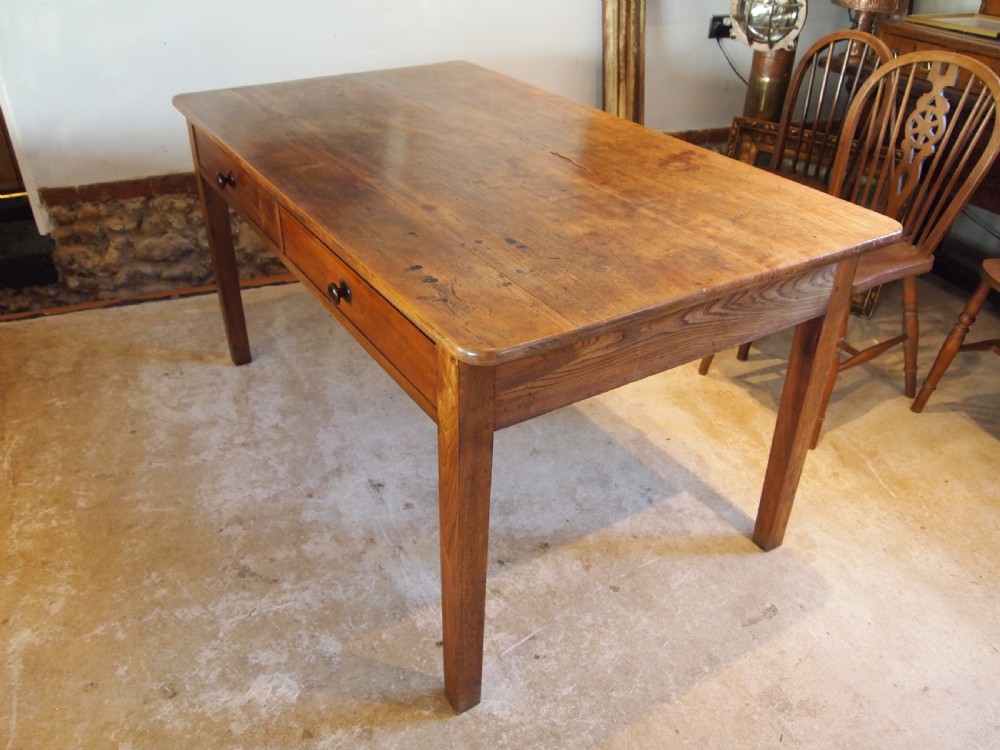 Table stunning Victorian Birch & Elm Refectory farmhouse c1880 View XII