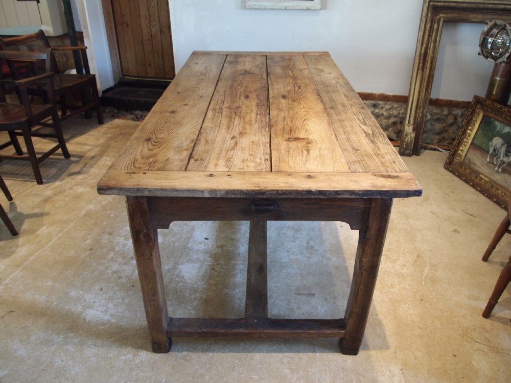 Table French rustic Farmhouse refectory Oak and Pine c1800