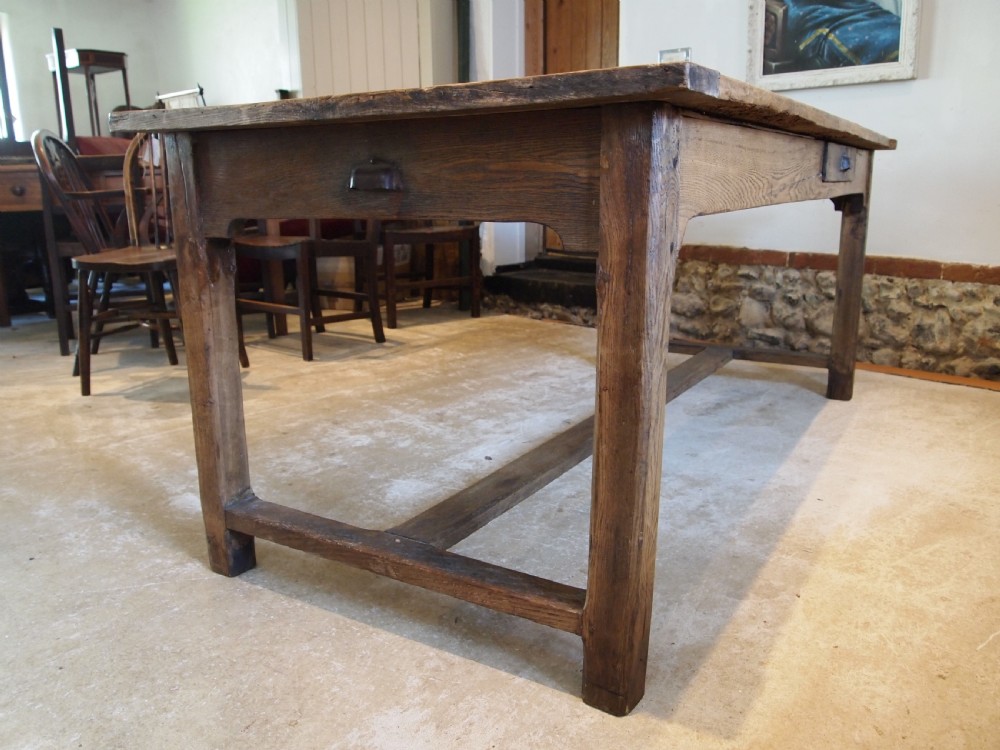 Table French rustic Farmhouse refectory Oak and Pine c1800 View IV