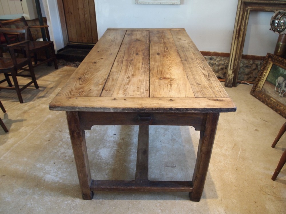 Table French rustic Farmhouse refectory Oak and Pine c1800 View IX