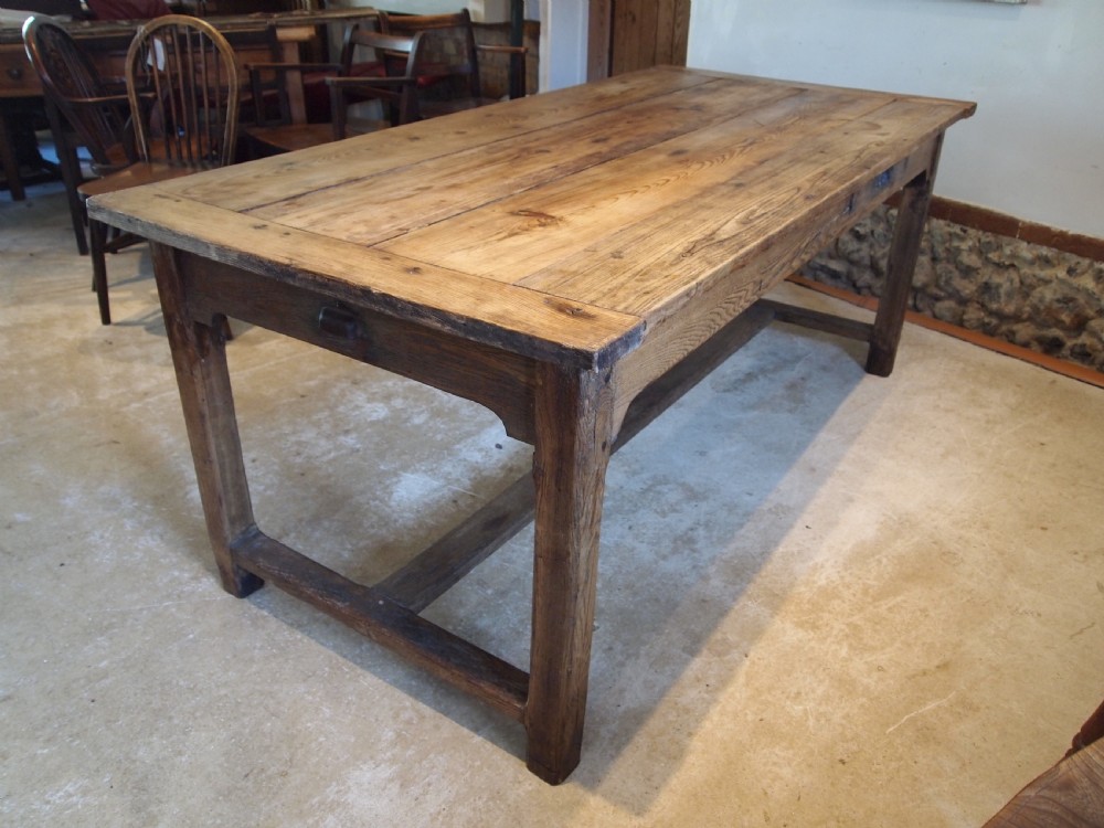 Table French rustic Farmhouse refectory Oak and Pine c1800 View X