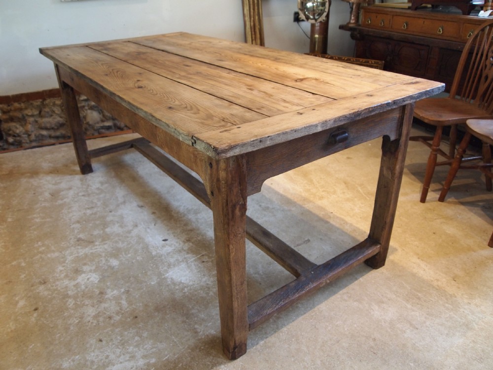 Table French rustic Farmhouse refectory Oak and Pine c1800 View XI