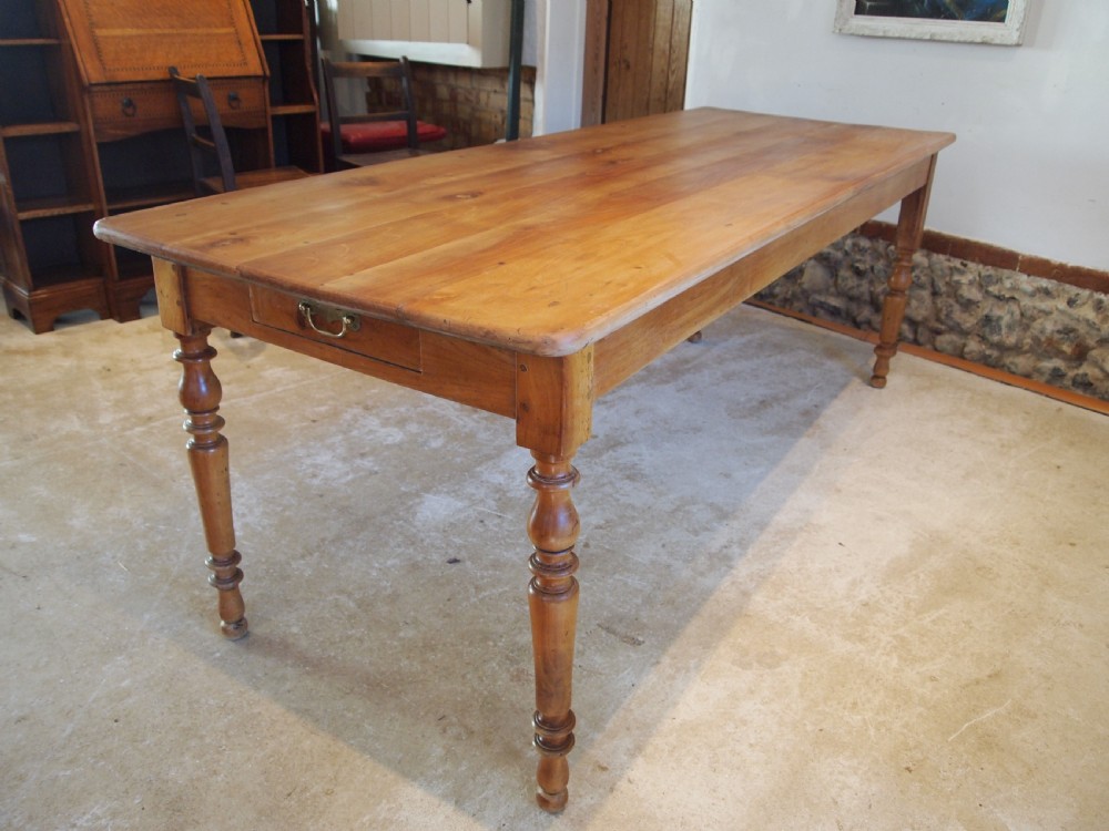 Table wonderful French Apple refectory farmhouse dining table c1880