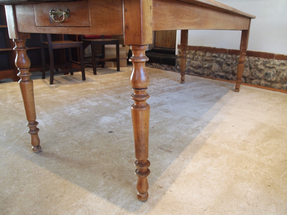 Table wonderful French Apple refectory farmhouse dining table c1880 View VI