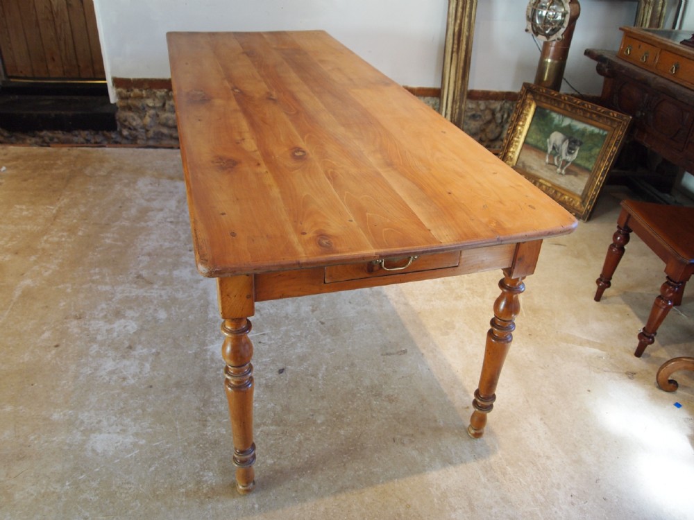 Table wonderful French Apple refectory farmhouse dining table c1880 View IX