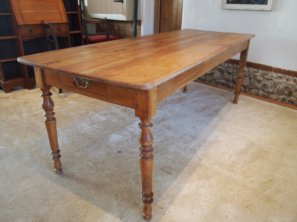 Table wonderful French Apple refectory farmhouse dining table c1880 View XIII