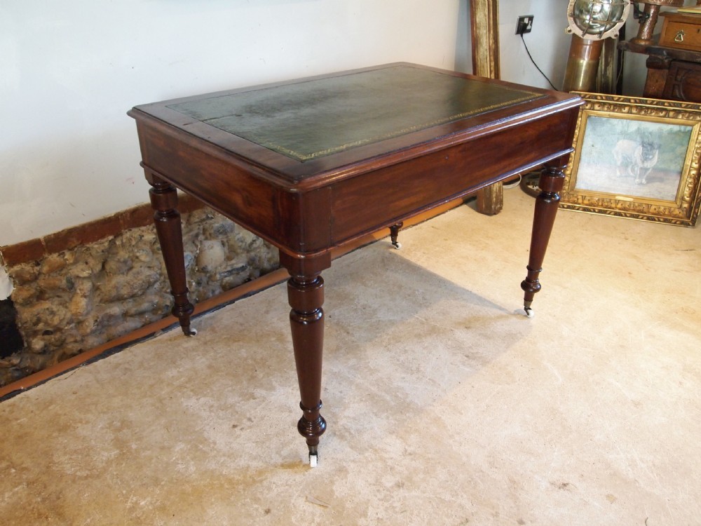 Desk fine Victorian Mahogany small size c1860 View V