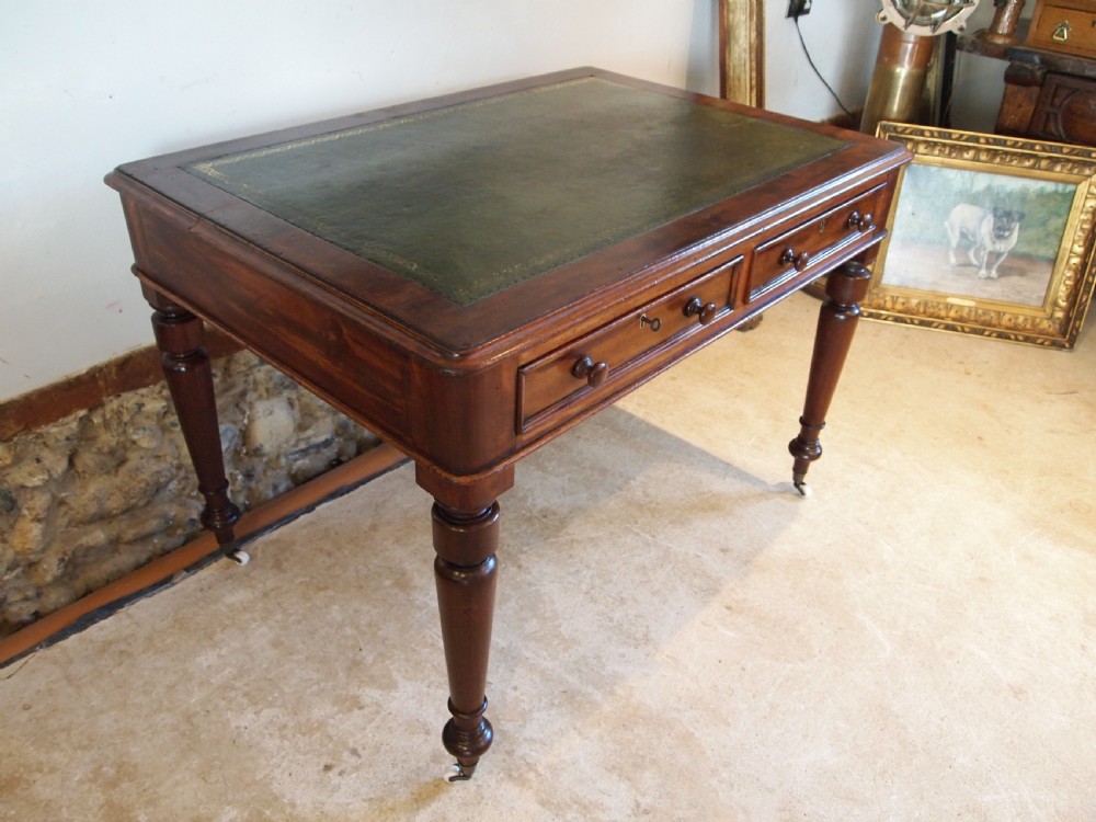 Desk fine Victorian Mahogany small size c1860 View VI