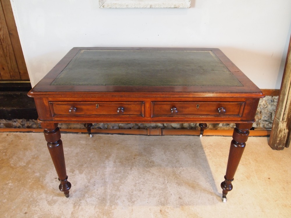 Desk fine Victorian Mahogany small size c1860 View XI