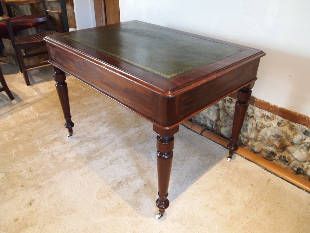 Desk fine Victorian Mahogany small size c1860 View XII