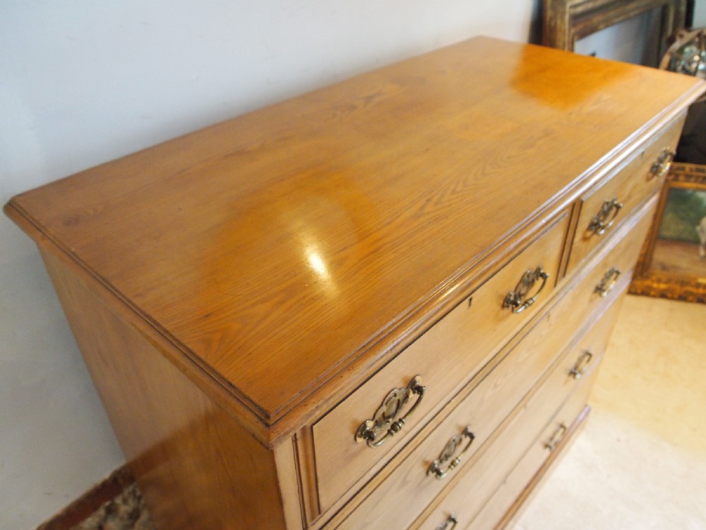 Chest of drawers rare Scottish Arts and Crafts Ash c1890 View V