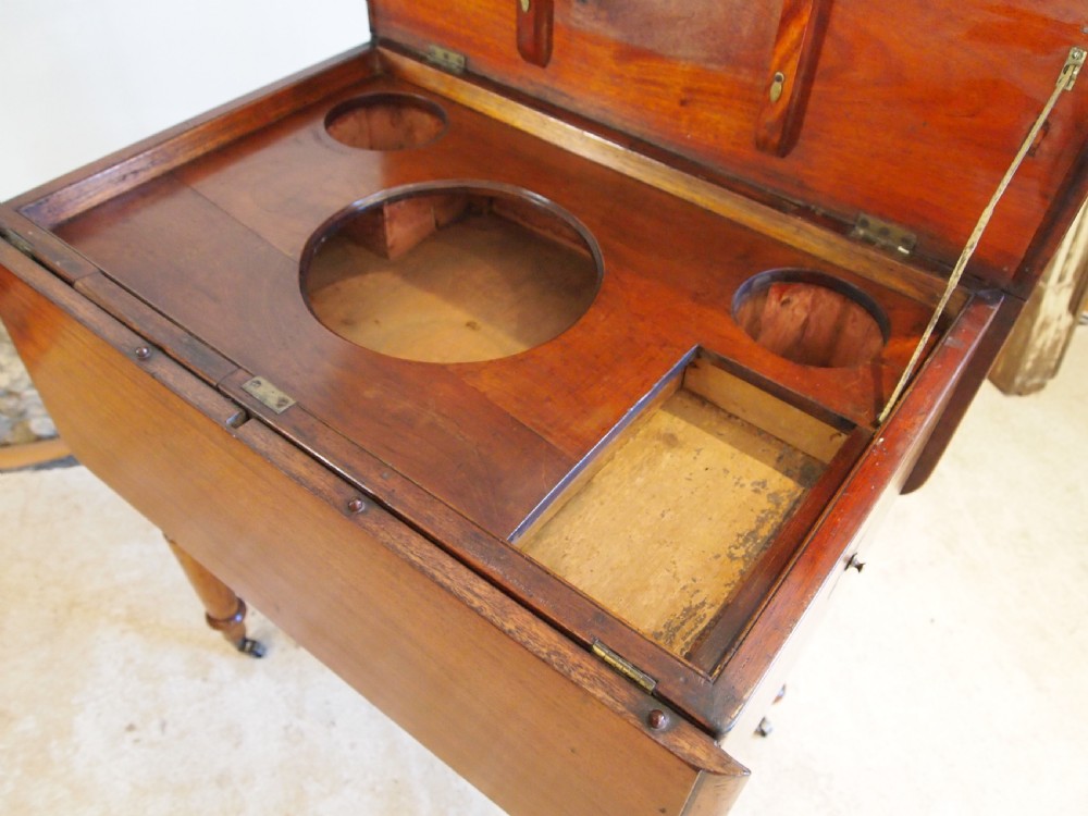 Table V rare military Campaign dressing, dining and writing table c1850 View II