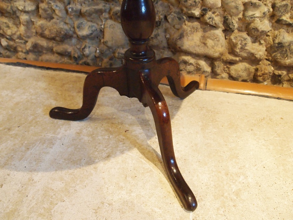 Table stunning George III Oak country wine side tilt top lamp c1770 View V
