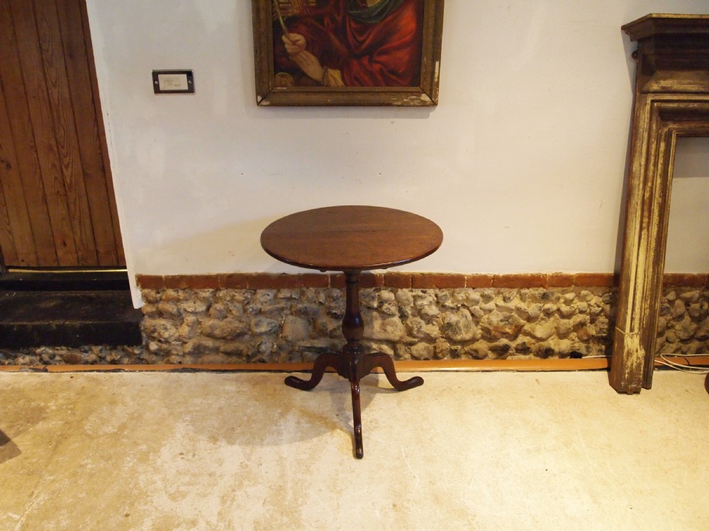 Table stunning George III Oak country wine side tilt top lamp c1770 View XII