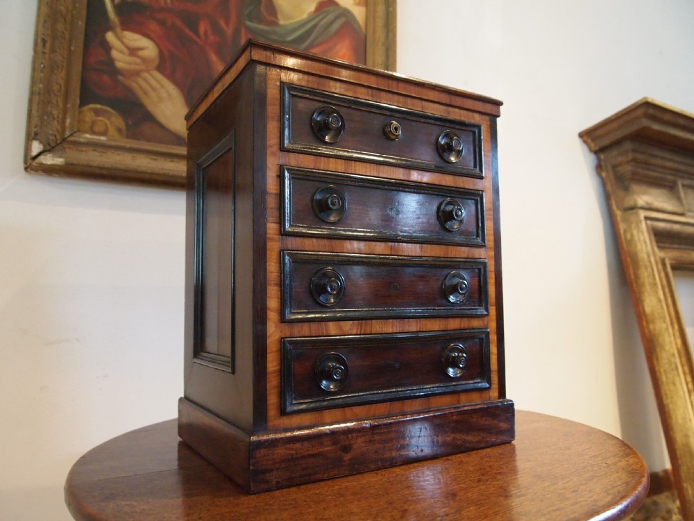 Chest of drawers rare fine miniature apprentice Rosewood chest c1840 View VIII