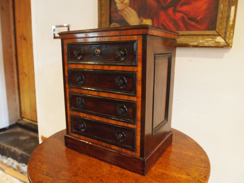 Chest of drawers rare fine miniature apprentice Rosewood chest c1840 View IX