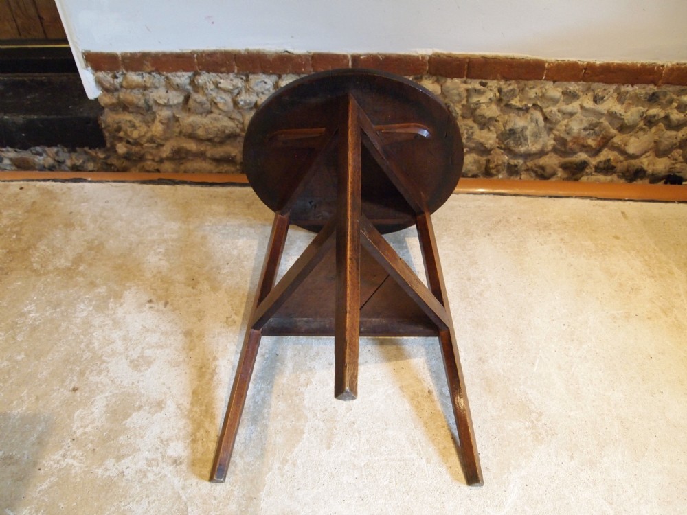 Table cricket outstanding example George III Oak c1790 View IV