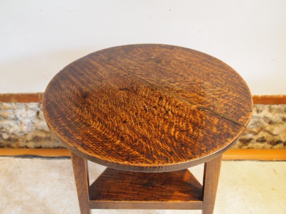 Table cricket outstanding example George III Oak c1790 View XIV