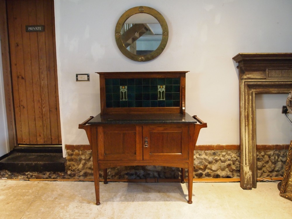 Dressing table or washstand Arts & Crafts Oak Liberty style c1900 View VII