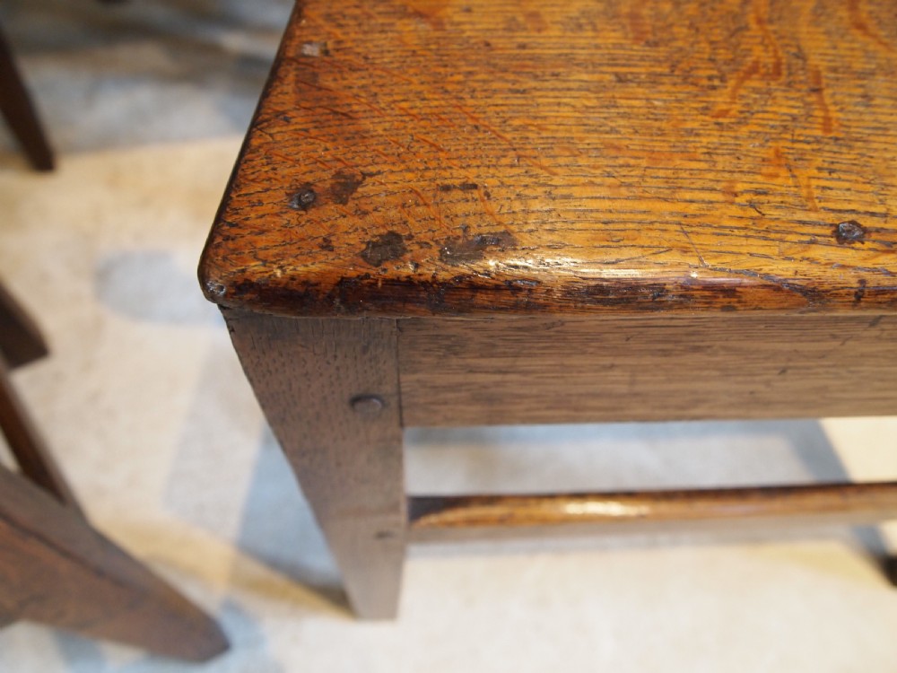 Chairs superb set of 5 George IV Oak kitchen dining c1820 View IX