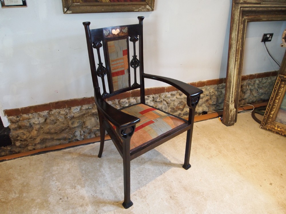 Armchair fine Art Nouveau attri to Shapland and Petter c1900 View II