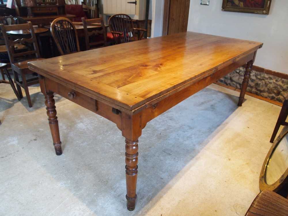 Table rare stunning Cherry refectory extending French c1860