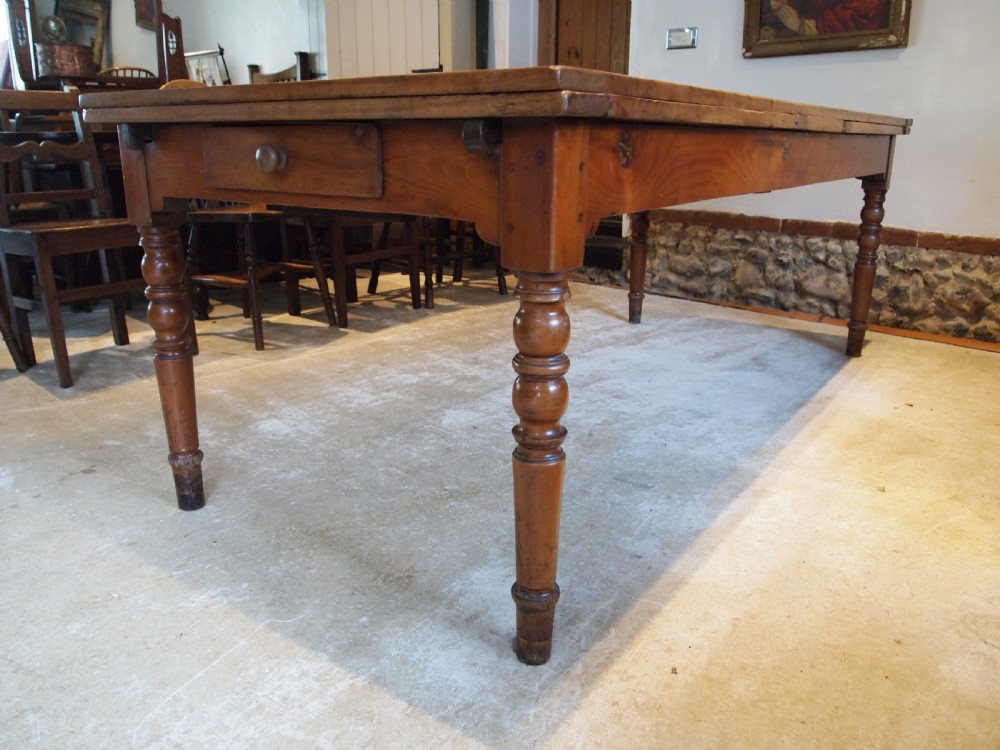 Table rare stunning Cherry refectory extending French c1860 View VIII