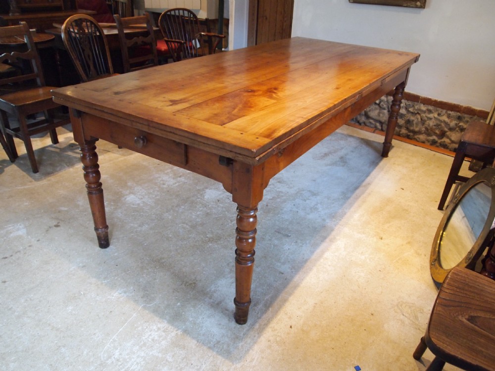 Table rare stunning Cherry refectory extending French c1860 View XII