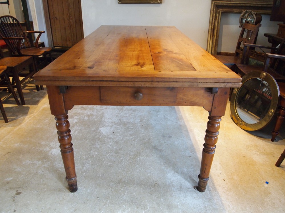 Table rare stunning Cherry refectory extending French c1860 View XIII