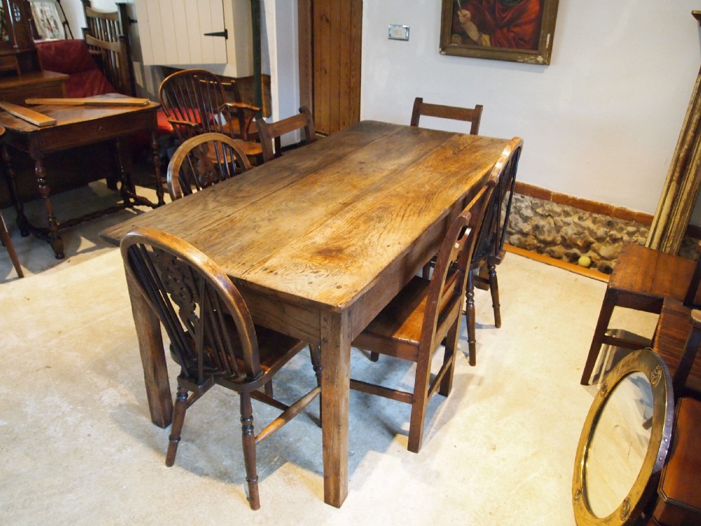 Table refectory French Oak farmhouse dining c1800 View II