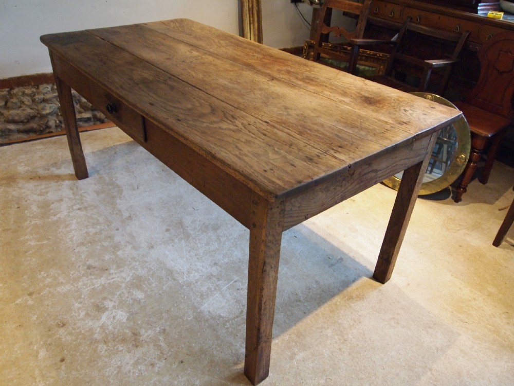 Table refectory French Oak farmhouse dining c1800 View XI