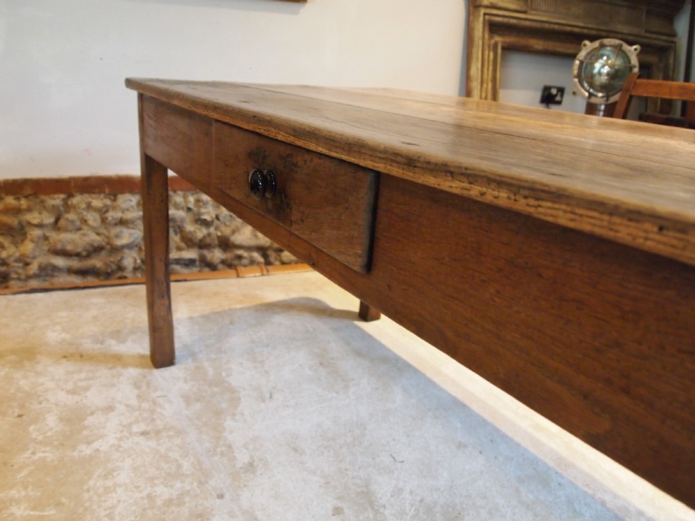 Table refectory French Oak farmhouse dining c1800 View XII