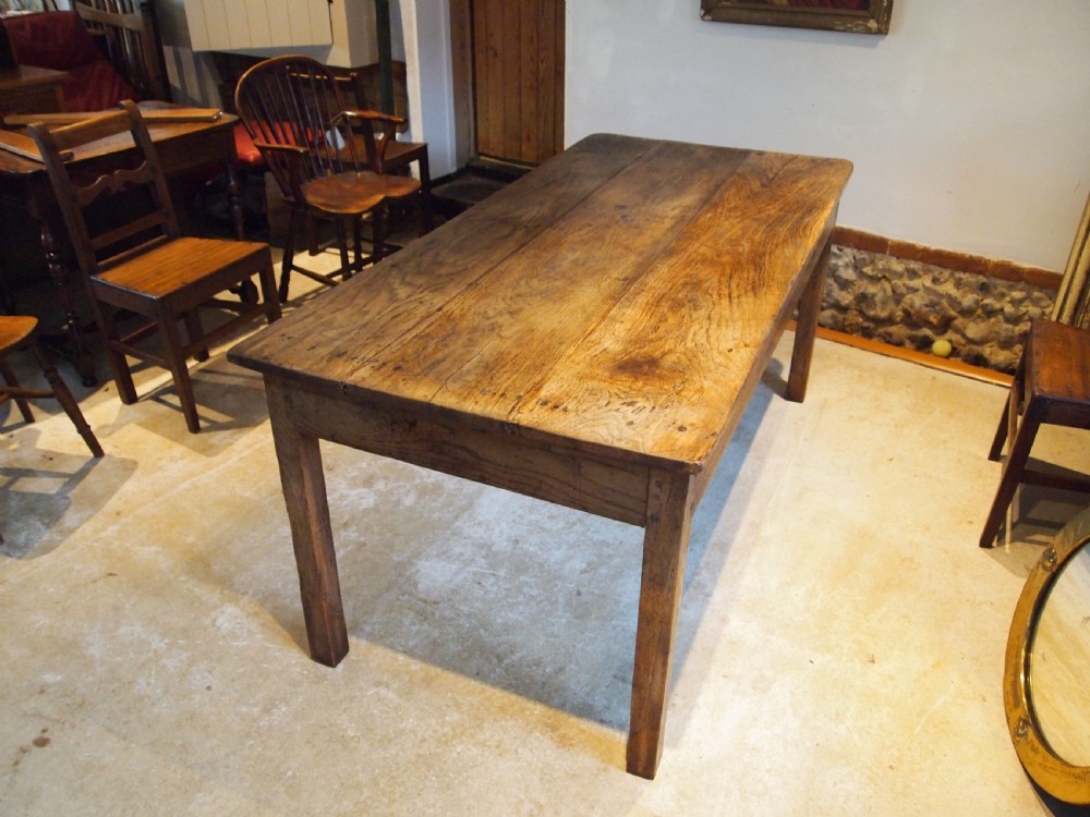 Table refectory French Oak farmhouse dining c1800 View XIII