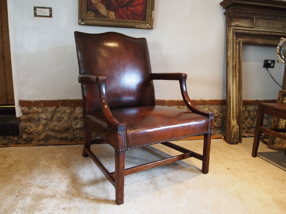 Chair Very Rare George III wide Gainsborough Mahogany armchair c1770