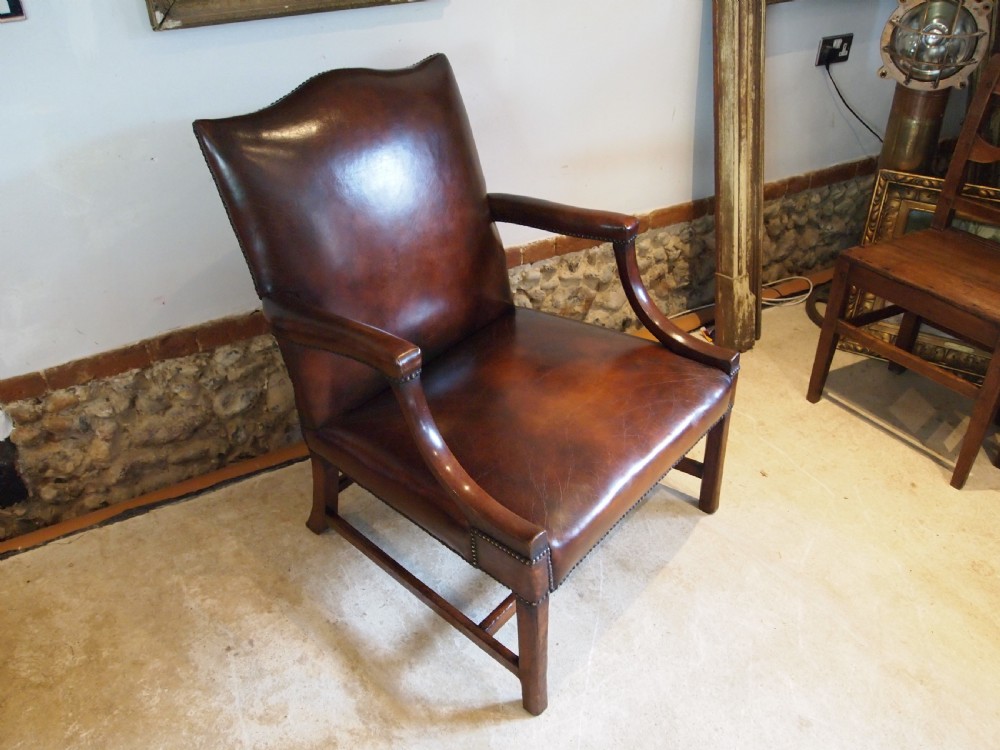 Chair Very Rare George III wide Gainsborough Mahogany armchair c1770 View II