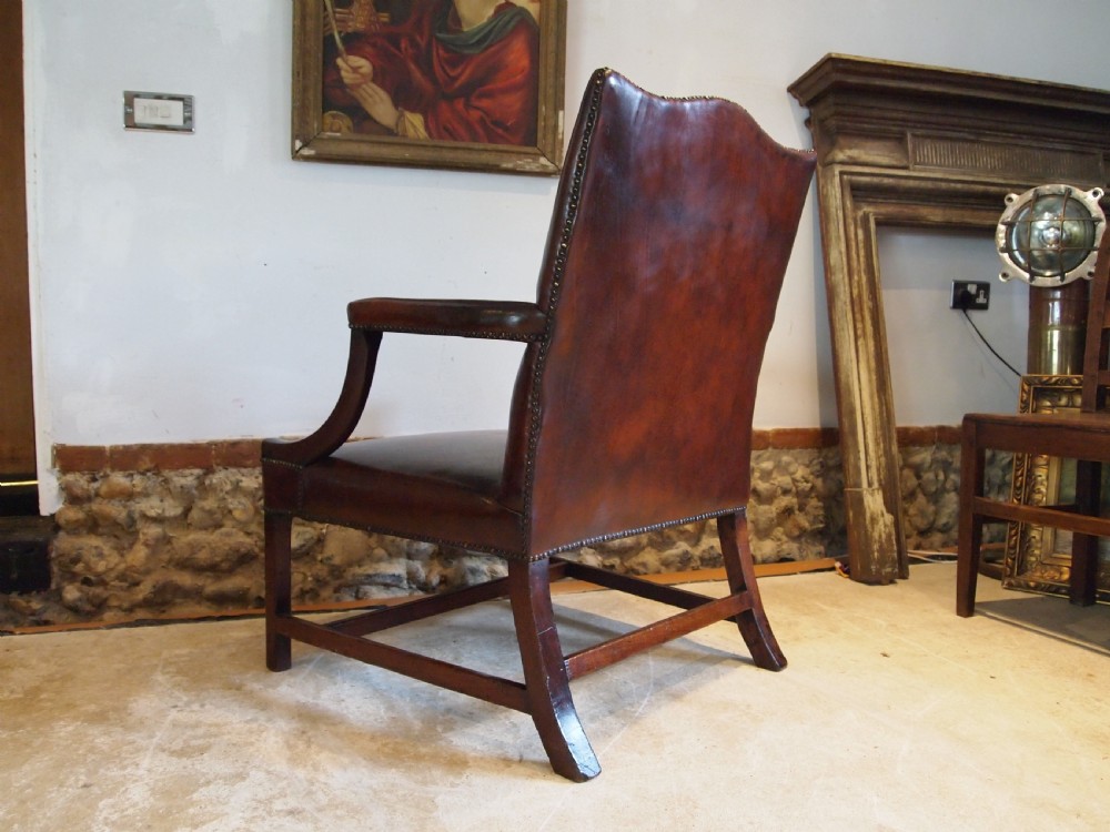Chair Very Rare George III wide Gainsborough Mahogany armchair c1770 View IV