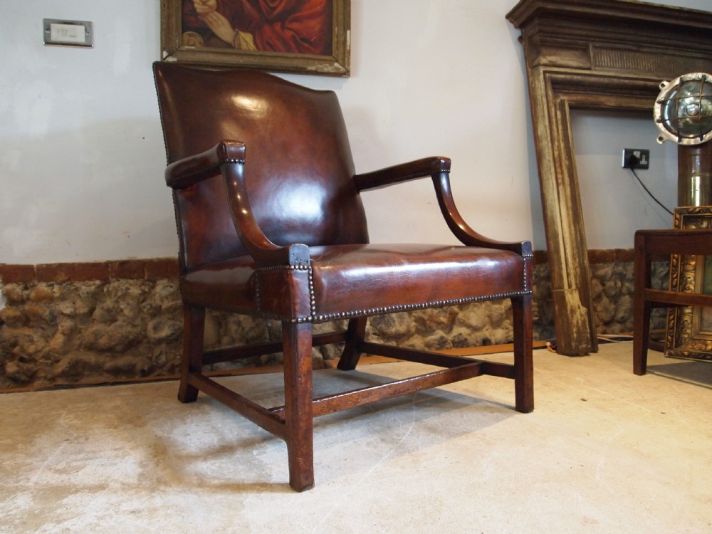 Chair Very Rare George III wide Gainsborough Mahogany armchair c1770 View VI