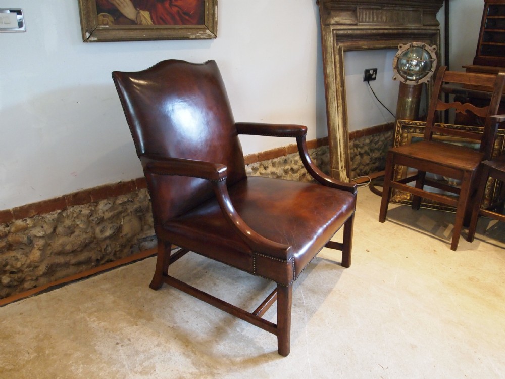 Chair Very Rare George III wide Gainsborough Mahogany armchair c1770 View VIII