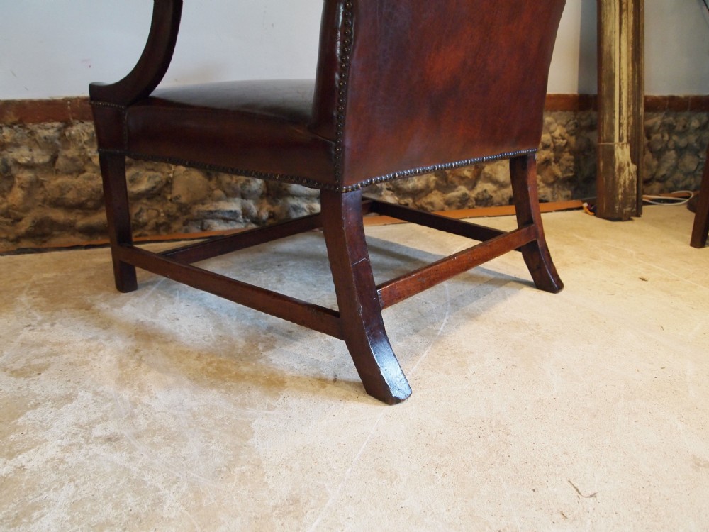 Chair Very Rare George III wide Gainsborough Mahogany armchair c1770 View IX