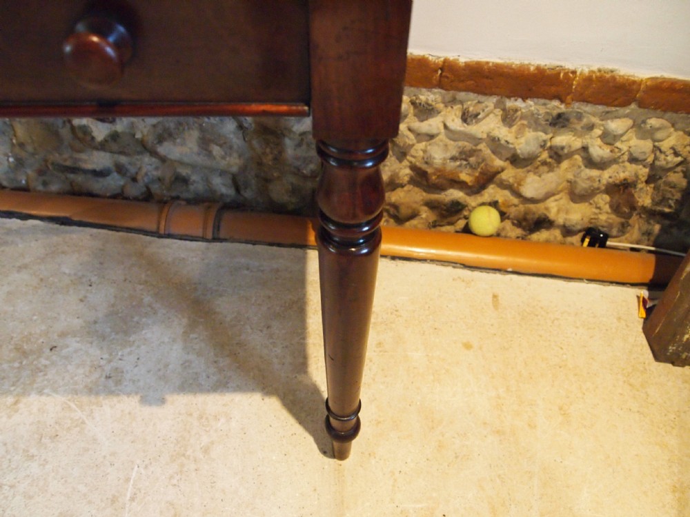 Table fine writing table manner of Gillows Plum pudding Mahogany c1840 View V