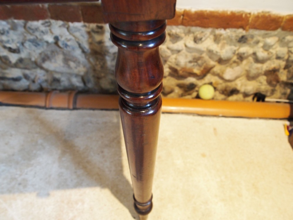 Table fine writing table manner of Gillows Plum pudding Mahogany c1840 View IX